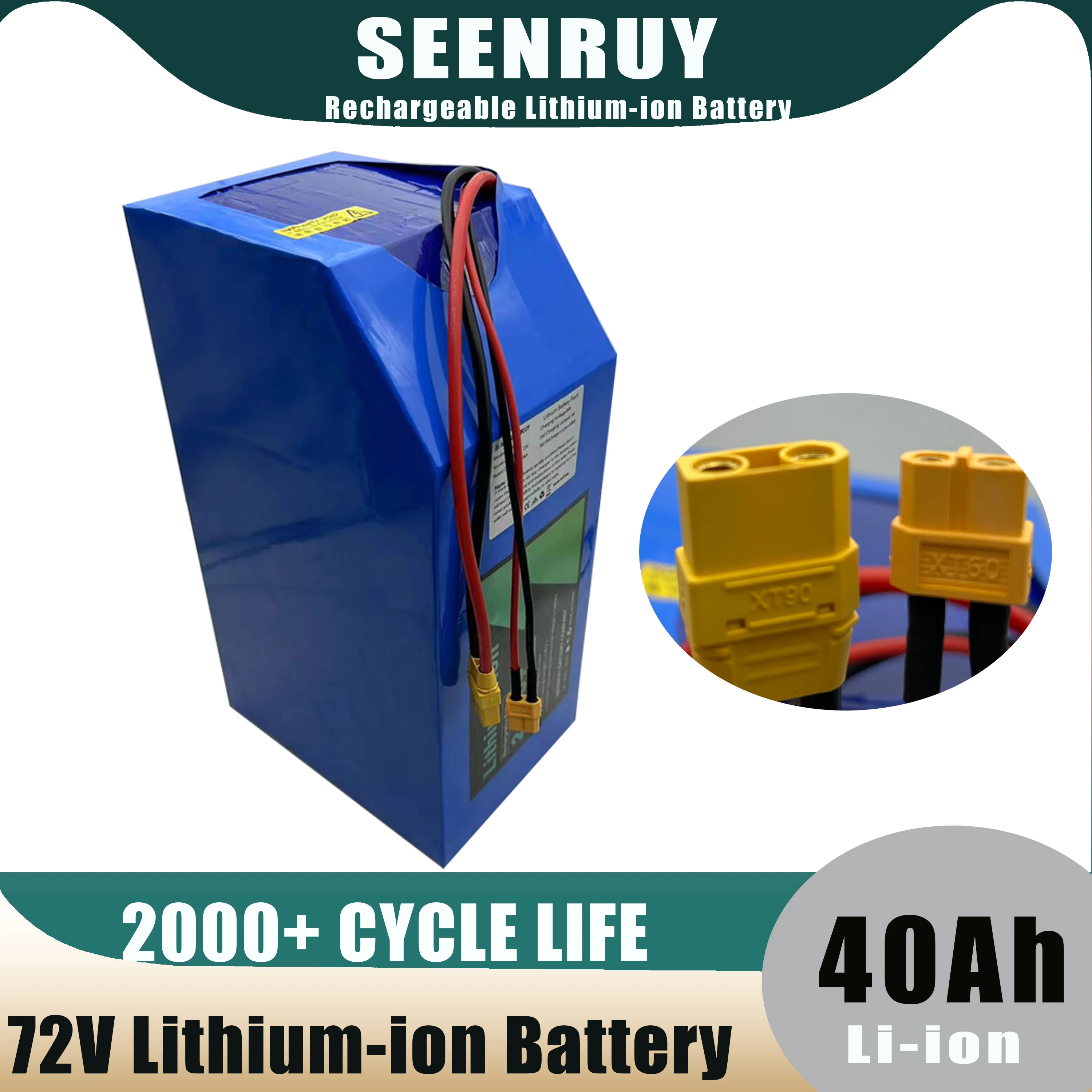 72v 40ah Lithium Ion Battery Pack Built in BMS 80A for Street Lighting System