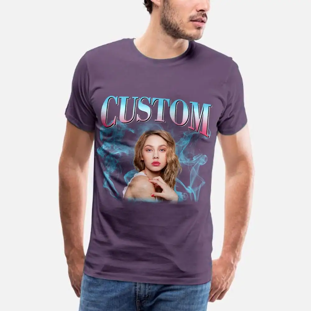 Personalized T-shirt Custom Your Own Bootleg Rap Tee Shirts Custom Your Text Vintage Shirt Customized Graphic Tees Women & Men