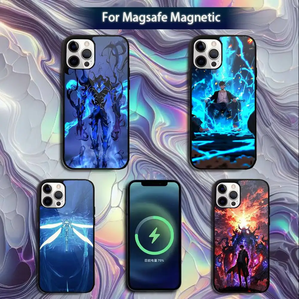 

1PC Solo Leveling Cool Anime Phone Case For iPhone 16e,16,15,14,13,12,11,Plus,Pro,Max,Mini Magsafe Magnetic Wireless Charging