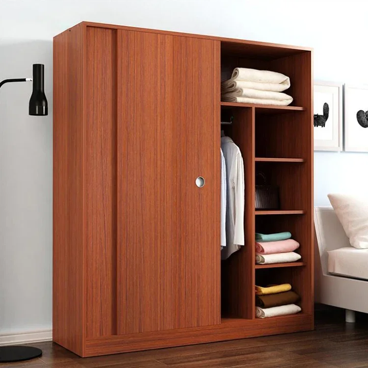 Modern Bedroom Sliding Almirah Wardrobe Wood Accessories Modern Closet Lit Armoire Chambre Convertible Meuble