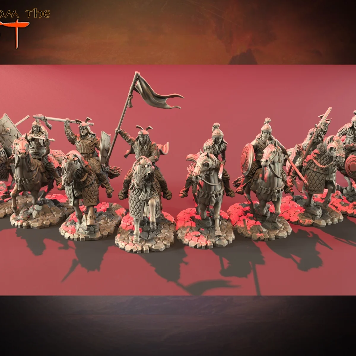 

Mini Board DND Game Battle Chess 3D Printing Eastern Knight Khan Cavalry Captain Scene Lord Of The Rings Chessboard Model