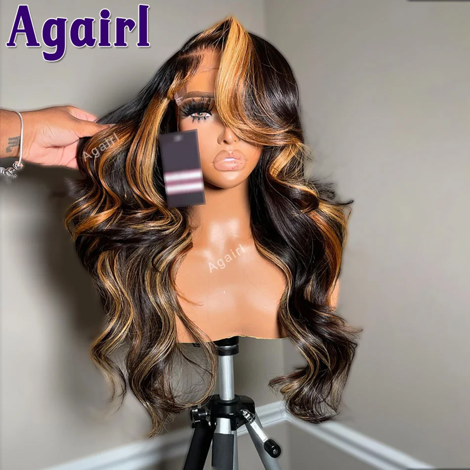 

Blonde Highlights 27 Body Wave 13x6 Lace Frontal Wig Brazilian 13X4 Lace Front Colored Human Hair Wigs PrePlucked For Women 200%