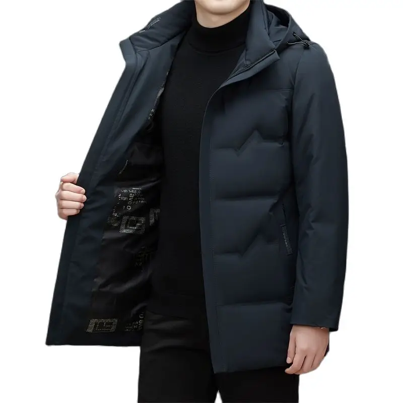 BATMO 남성 캐주얼 90% 화이트 오리 자켓 두꺼운 따뜻한 파커 Outwear 코트 의류 긴 코트 22878