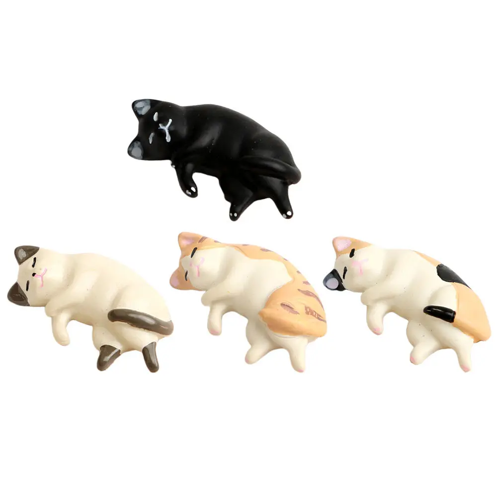 

4Pcs Creative Cat Design Manicure Pen Stand Durable Resin Salon Supply Nail Art Rack Manicure Pen Stand Salon Supply