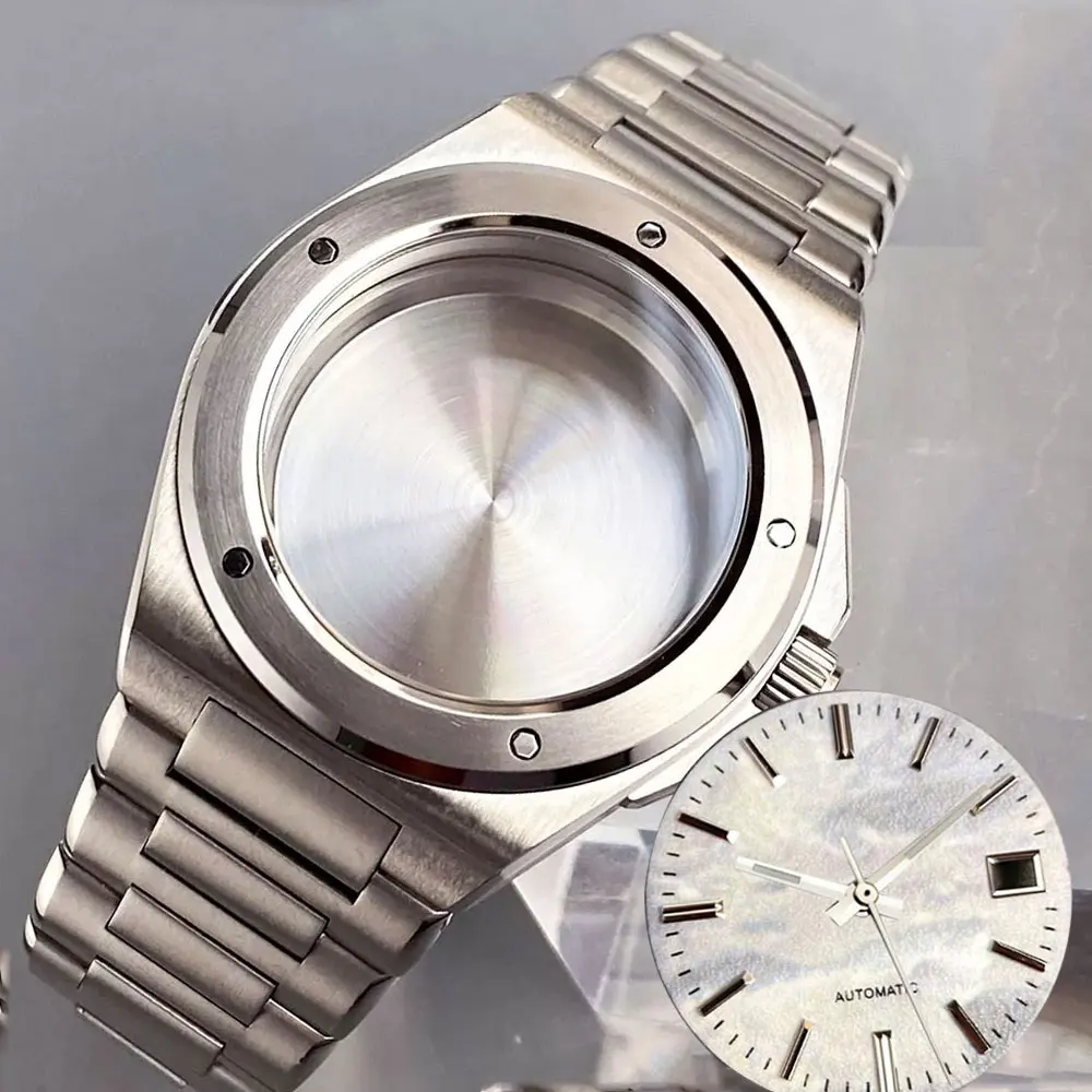 

20ATM Diving 40mm Watch Sandblasted Case Sapphire Crystal 28.5mm Matte Dial Hands Fit for NH35 Watch Parts