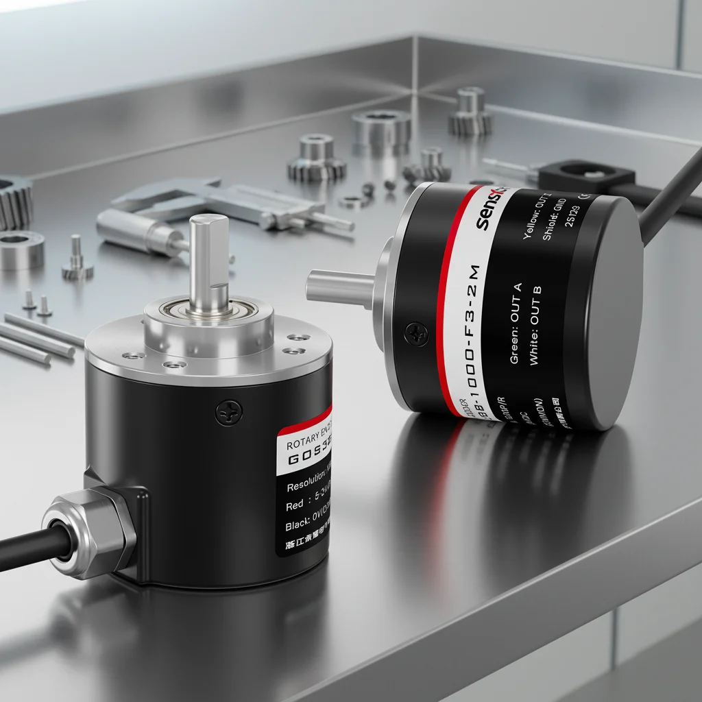 38mm Incremental Rotary Encoder with 6mm Shaft 5V/5-26V/8-24v 100ppr 500ppr 1000ppr Output Rotary Encoder