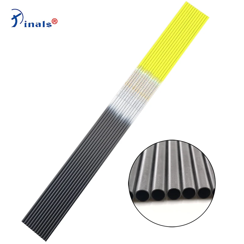 

Pinals 100% Pure Carbon Arrows Shaft ID6.2mm Spine300-600 Compound Recurve Bow Hunting Archery Shooting 6/12PCS