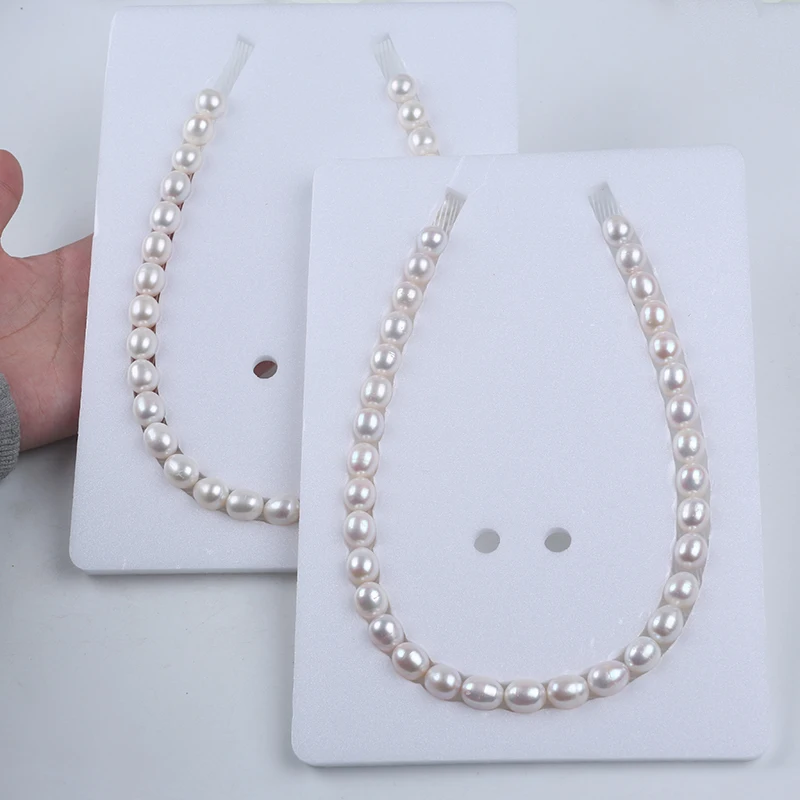 

11-12mm Big Size Oval Shape Natural White Freshwater Pearls Real Loose Beads