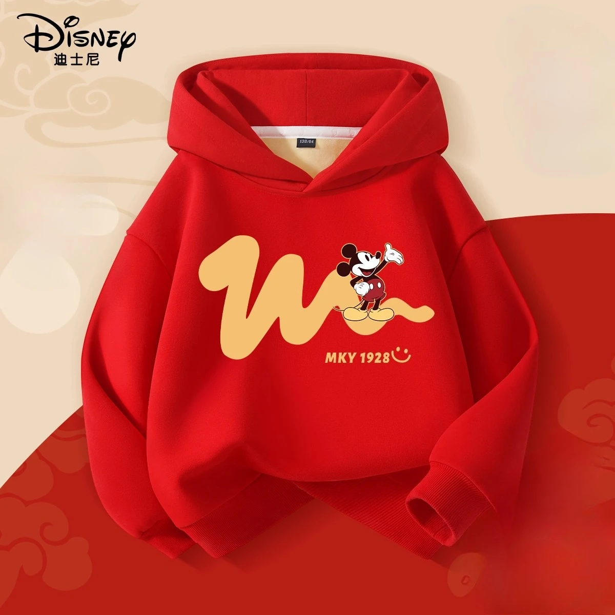 ديزني جديد ميكي طباعة الأطفال مقنعين البلوز صبي فتاة الخريف الشتاء اليومية في الهواء الطلق عطلة ملابس رياضية ناعمة دافئة عادية