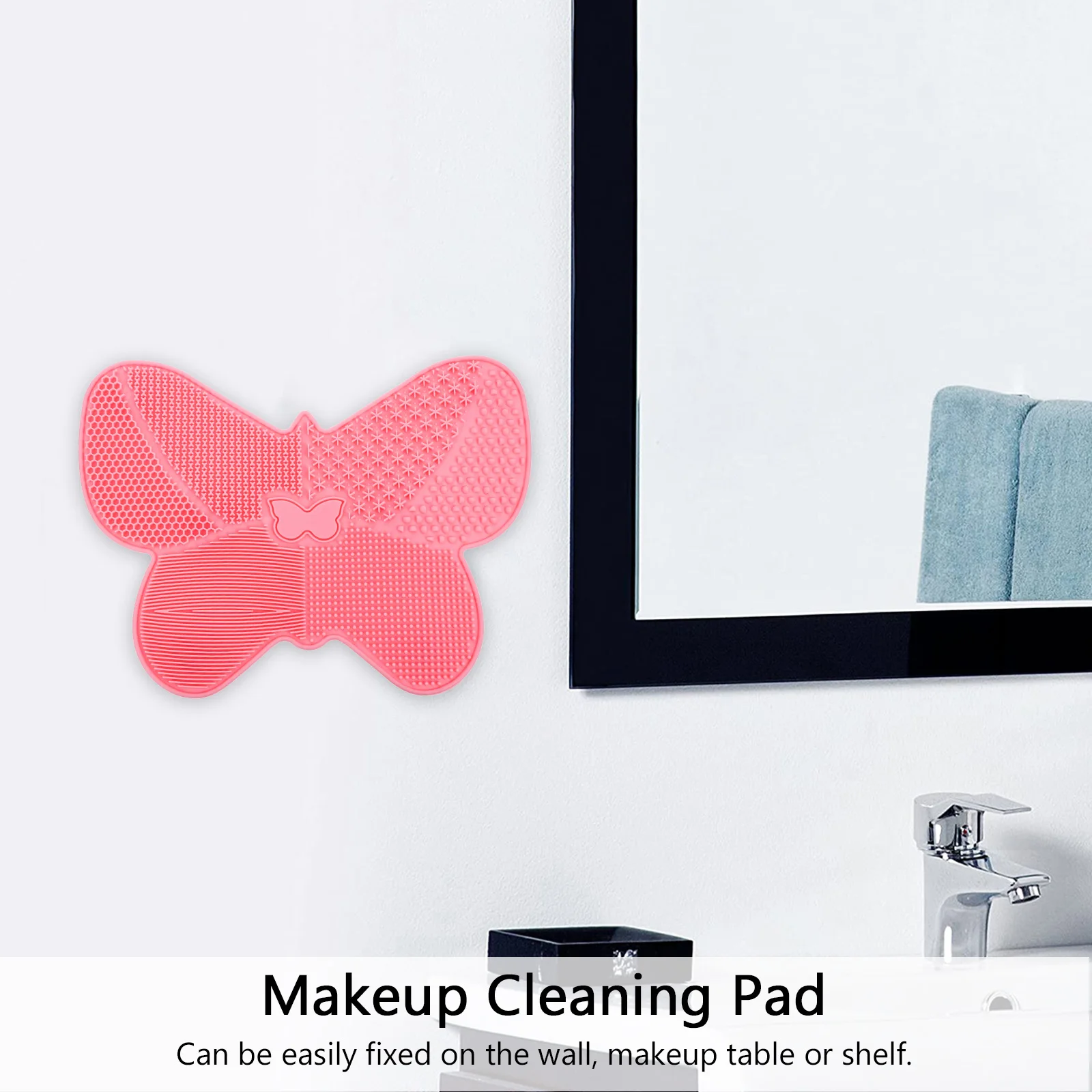 

Butterfly Shape Brush Cleaning Mat Deep Clean Groove Design For Makeup Brushes Home Salon Use Beauty Tool Cleaning Accessories