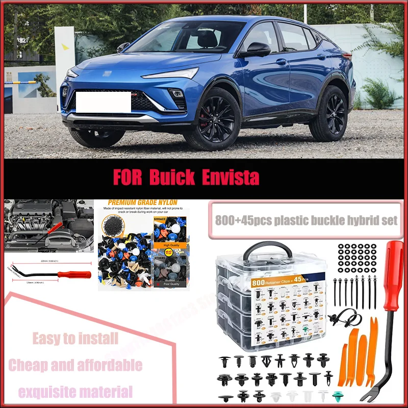 

For Buick Envista Ford Audi BMW Car Plastic Retainer Clips Kit 800+45pcs Auto Fender Push Pin Car Fastener Clip Mixed Set