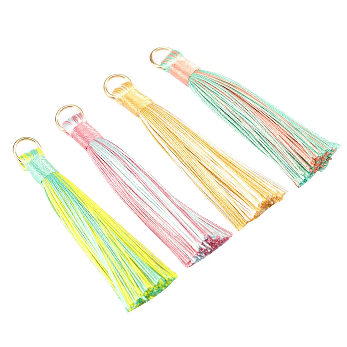 

16 Pcs Colorful Tassel Long Keychain Hanging Pendant Small Tassels Decoration Earring Accessories Dangler Stylish Jewelry