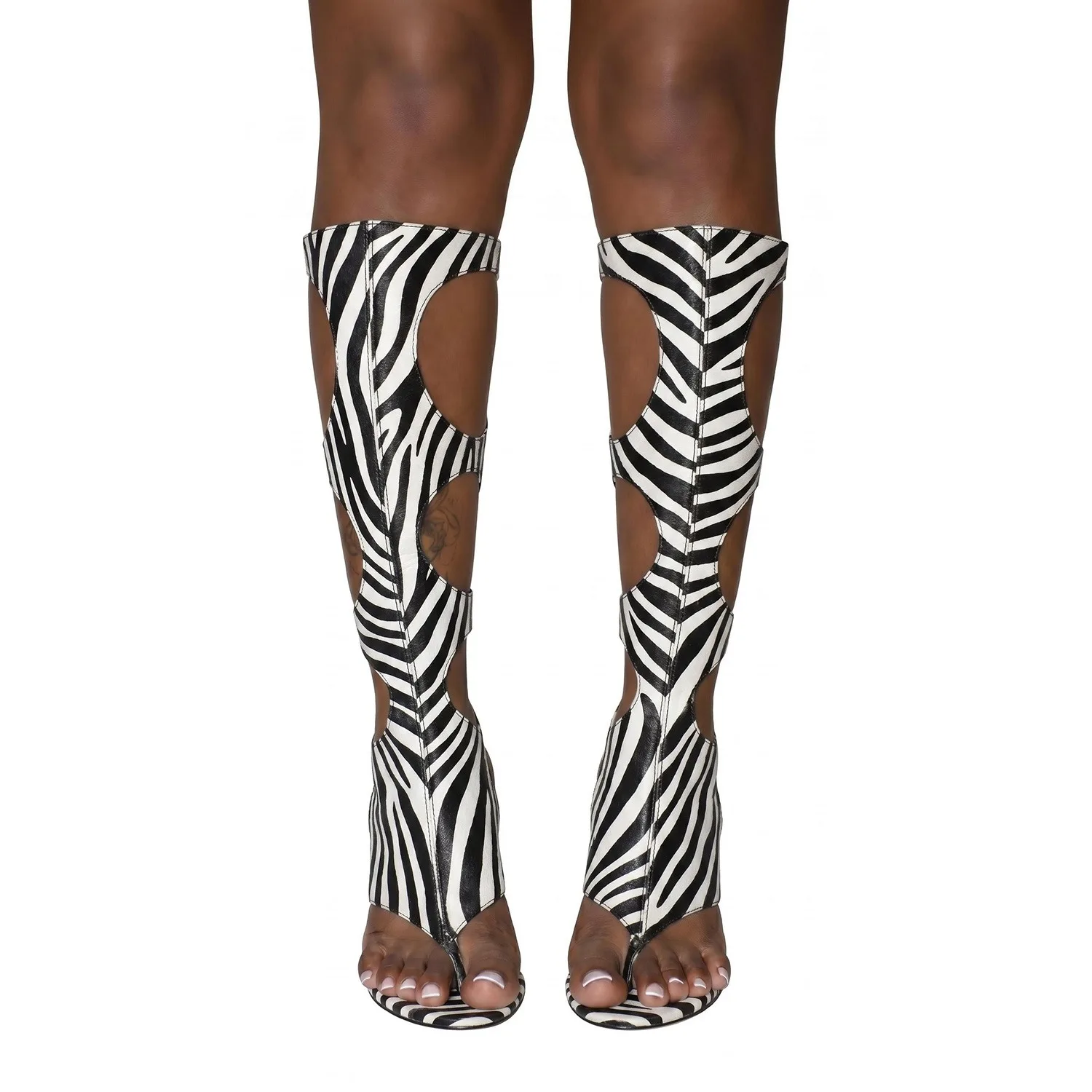 2026Summer High-heeled Women's Knee High Boots with Toe Clip and Zipper, Sexy Midsole Oversized Women's Cool Boots