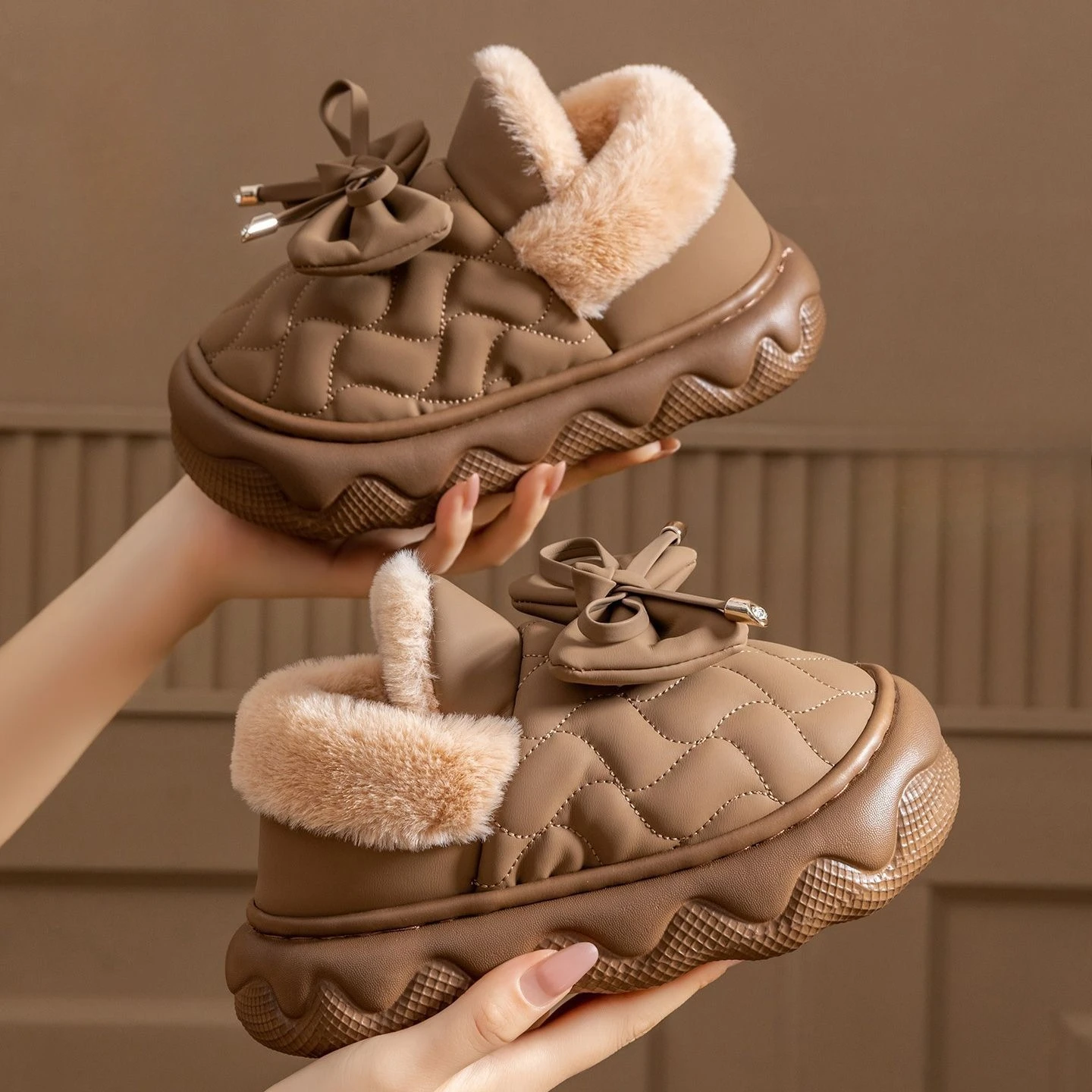 

Girls Winter Cotton Slippers 2026 New Style Anti Slip Warm Indoor Kids Footwear Cozy Simple Design Women's Shoes