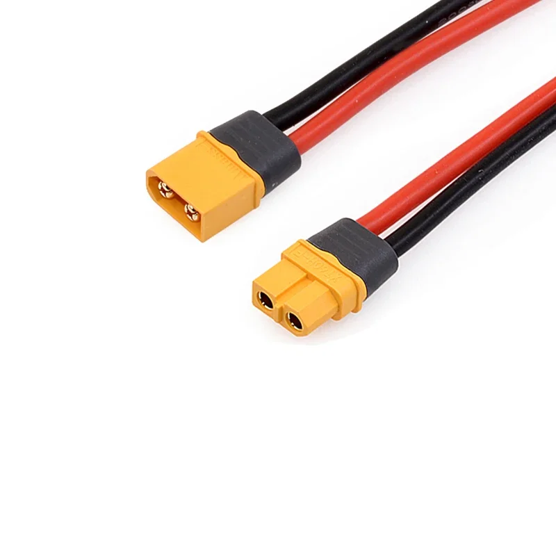 Amass XT60H หญิงชายปลั๊ก 12AWG/10AWG ซิลิโคนยืดหยุ่นสายไฟ 10/20/30/40/50 ซม.แบตเตอรี่ Accesspries DIY