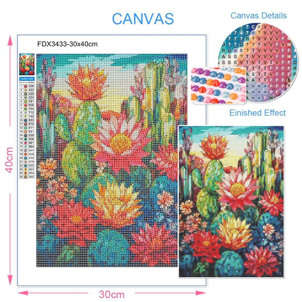 Diamant Malerei Kit Glas Blume Diamant Mosaik Stickerei Kreuz stich DIY schöne Landschaft Home Dekoration Geschenk neu – Detail 7