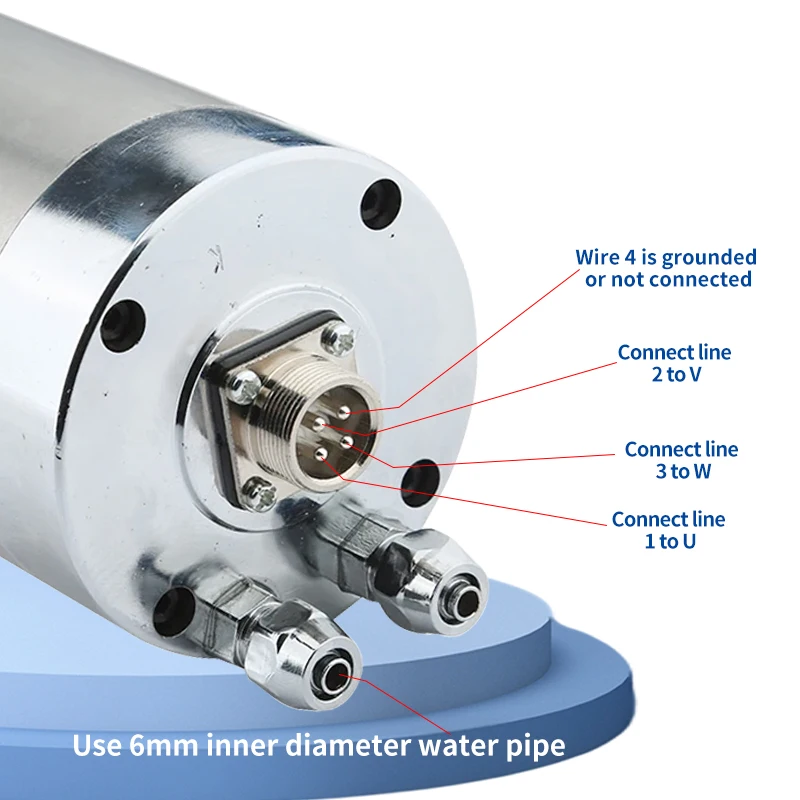 Motor de husillo CNC de 4,5 kW, 220V, 380V, máquina de grabado refrigerada por agua, husillo ER20, mandril de 4 rodamientos, procesamiento de tallado de madera