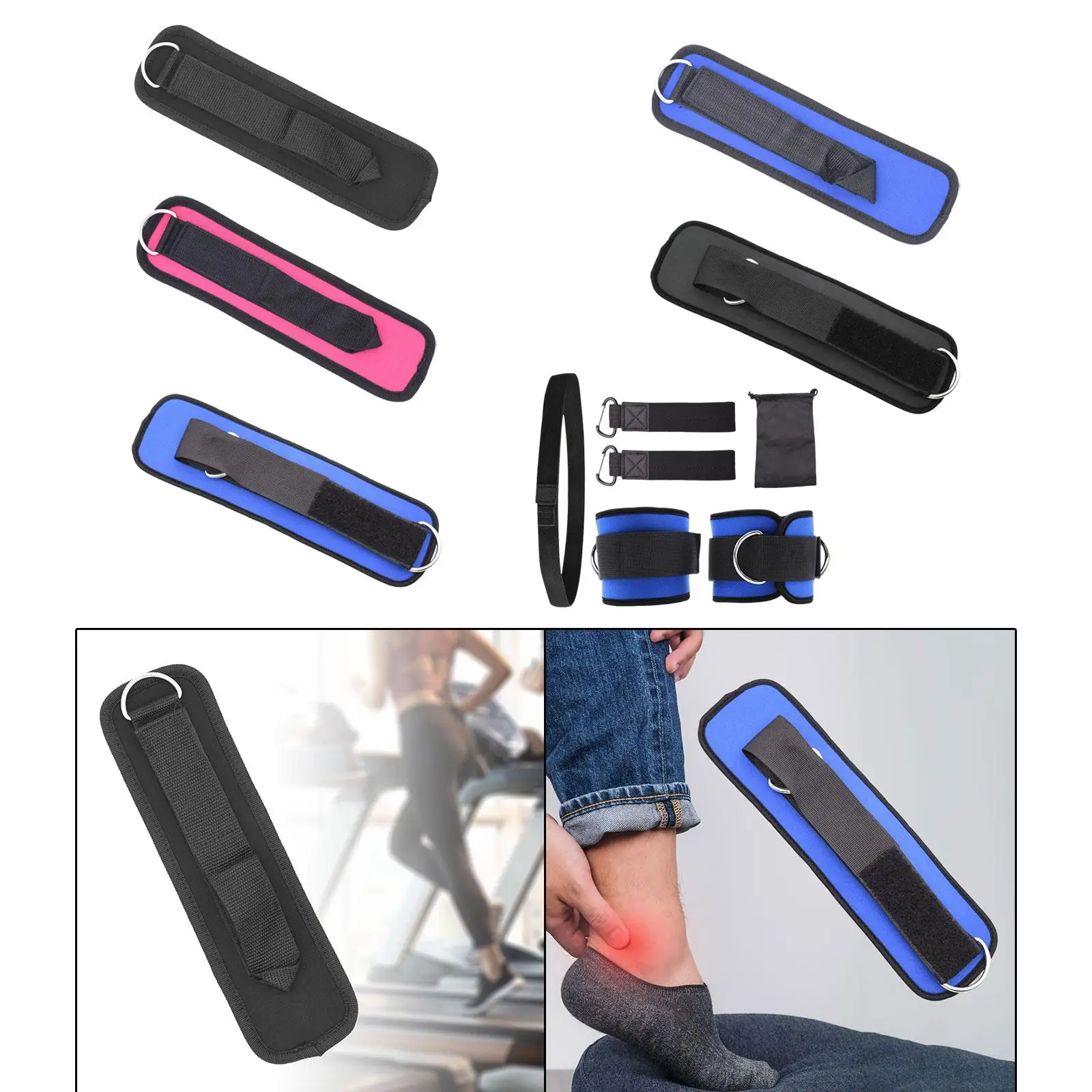 

Ankle Strap Adjustable Workout Lower Body Exercises Ankle Cuff for Kickbacks