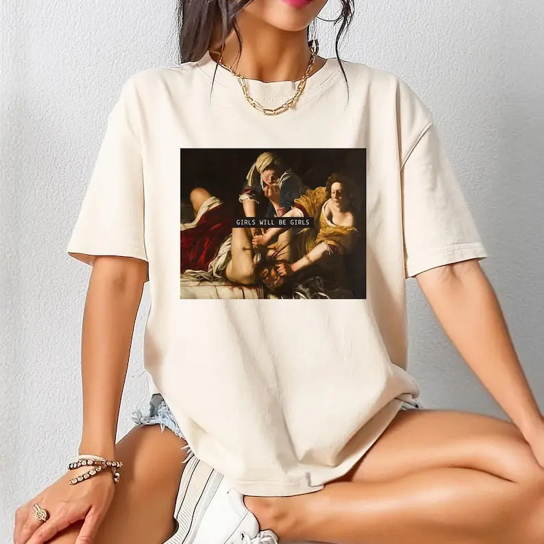 Les filles seront T-shirt pour filles, chemise Judith beheading Holofernes, féministe drôle non accrue, cadeau féministe, Tee Girl Power