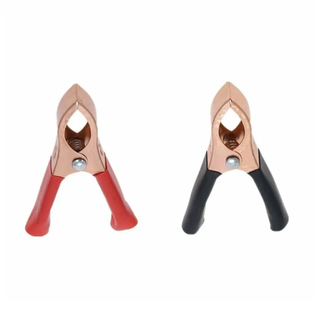 2Pcs Alligator Clips 30A 70mm Crocodile Clip Car Van Battery Test Lead Clips Alligator Clips Connect Socket Plug For Battery Hom