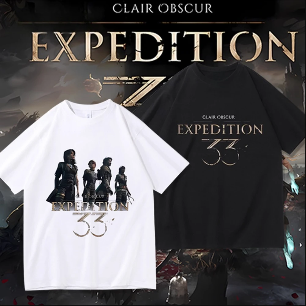 

Горячая игра Clair Obscur Expedition 33, забавная футболка, мужская летняя повседневная мужская футболка, хипстерская футболка в стиле хип-хоп, уличная одежда Homme