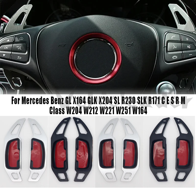Steering Wheel DSG Shifter Paddles For Mercedes Benz GL X164 GLK X204 SL R230 SLK R171 C E S R M Class W204 W212 W221 W251 W164