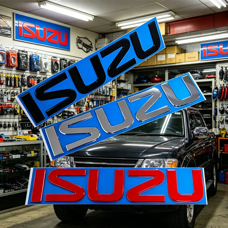 

ISUZU front head labeling big emblem Car sticker for ISUZU 100P I II WFR VAN NFR ATV TROOPER grille logo accessories Decorate