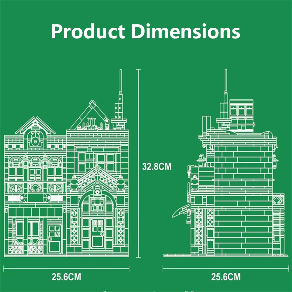 Bloques de construcción de restaurante francés con vista de calle arquitectónica, modelo de ensamblaje de luz LED, rompecabezas de aprendizaje, juguete para exhibición de regalo para niños