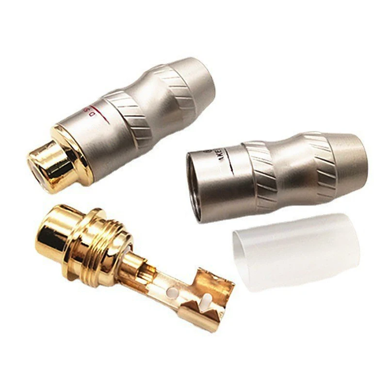 

1PCS Gold-Plated Copper RCA Plug Audio Cable Speaker male Connector Lockable Adjustable Audio Plug Rca Male Plug