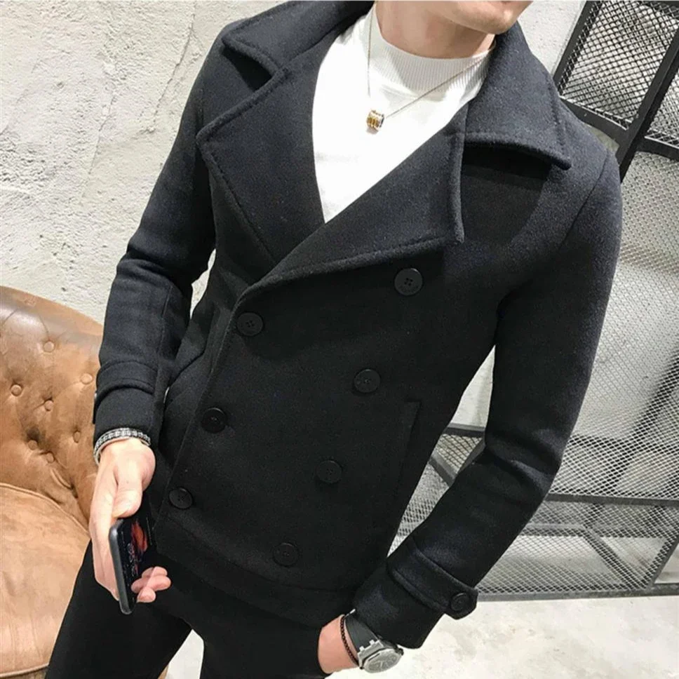 Men's Wool & Blends Jackets Winter Sales Of Spring Autumn Joker Clothing Fashion 2024 Male Coats Aesthetic Original Brands Deals