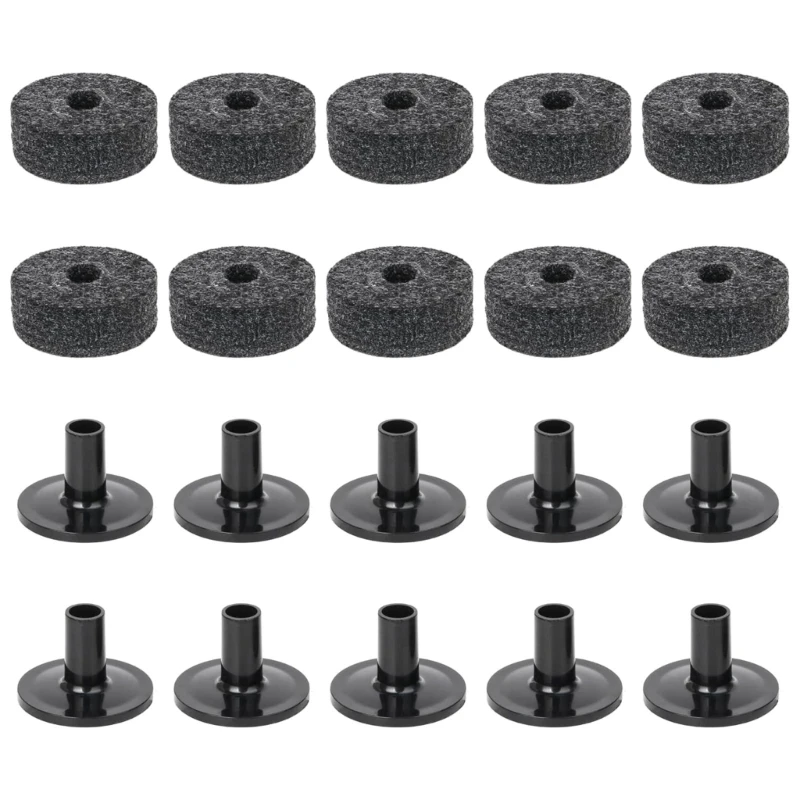 

A1A2 20Pcs Cymbal Stand Felt Washer Sleeves Kits Cymbal Stand Felt Pads and Sleeves