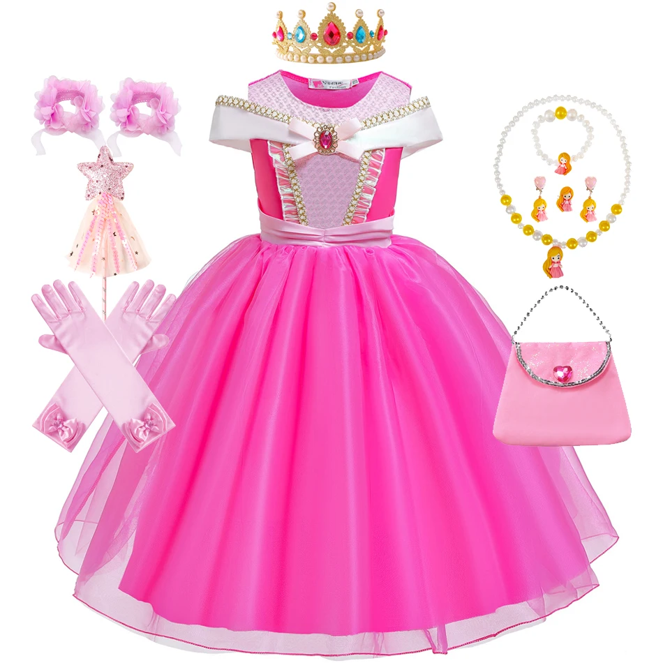 Kid Princess Frozen Elsa Movie Barbi Rosalina Dress Halloween Snow White Tinker Bell Rapunzel Elena Wish Asha Cosplay Costume