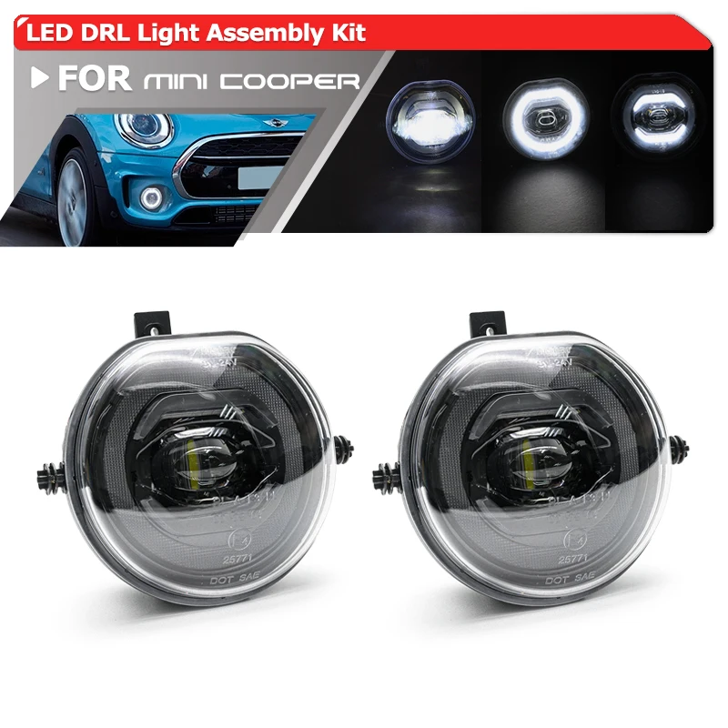 LED DRL Halo Daylight Parking Position Light Driving Fog Light Assy Kits For Mini Cooper F55 F56 F54 Clubman F57 OEM#63177329171