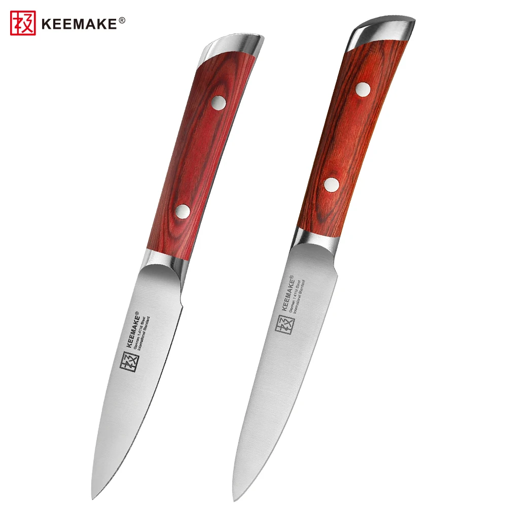 

KEEMAKE High Carbon Stainless Steel 3.5'' Paring 5'' Utility Knife Set Cooking Carving Slicing Splitting Meat Fish Fruit Tools