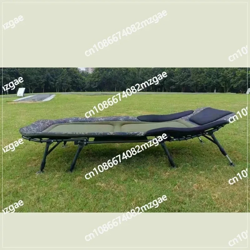 Adjustable Height Folding Camp Bed, Extra Large All-Terrain Sleeping Cot for Outdoor & Home Nap