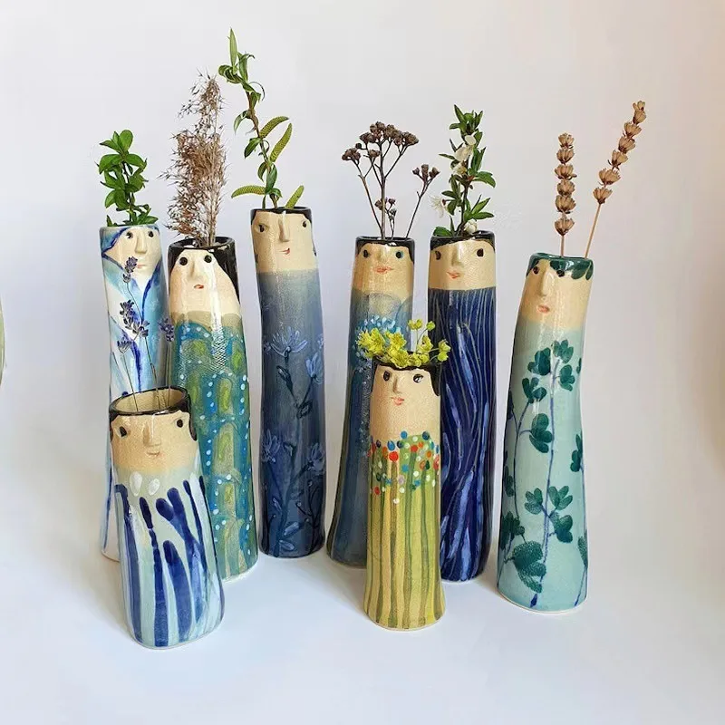 

Siberian Vase Face Decoration Ornament Flower Pot Home Design Decoration Set Creative Art