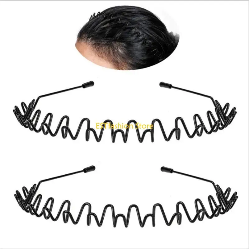 Y5GC 9pcs Black Metal Hair Band Comfortable Children Hair Hoop Women Headbands