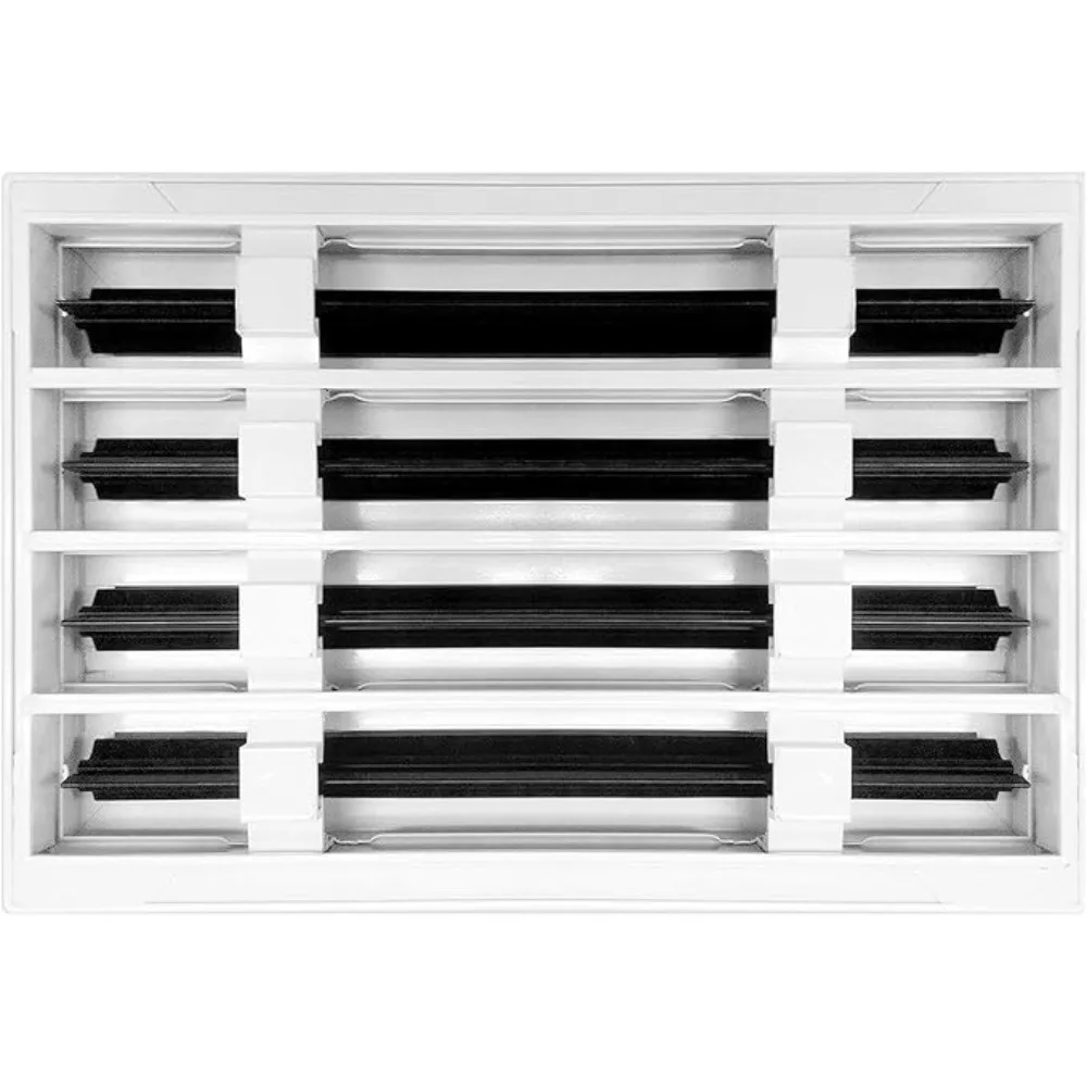 Modern 12x8 AC Vent Cover Decorated White Air Conditioning Linear Groove Diffuser Made of Alloy