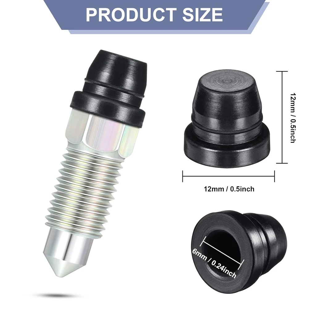 DT35BG 18pcs Brake Bleeder Caps Rubber Caliper Nipple Caps Dust Caps Brake Bleeder Screws Covers Grease Fitting Caps for Cars