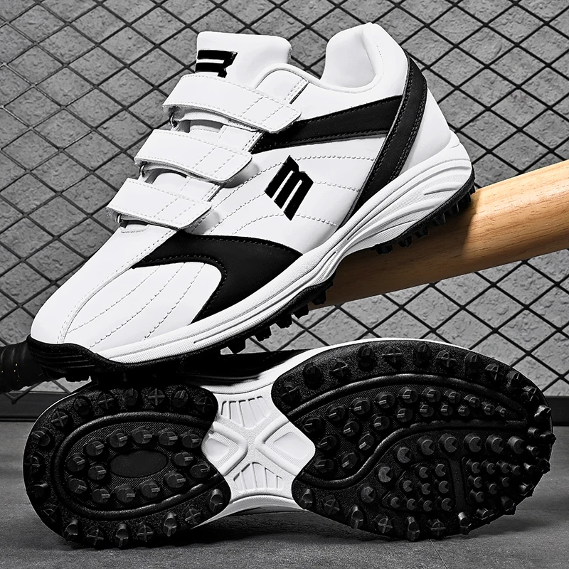 

Профессиональные бейсбольные кроссовки 2026 года для мужчин и женщин, черно-белые спортивные кроссовки унисекс для улицы и корта, парные бейсбольные кроссовки