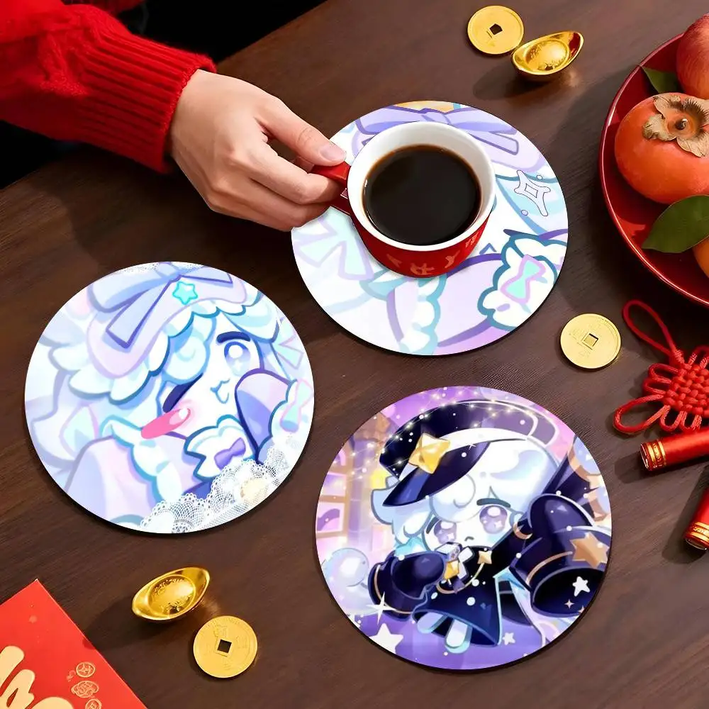 Posavasos de madera con diseño de la Vía Láctea, apto para restaurantes y cafeterías, fácil de lavar y limpiar.