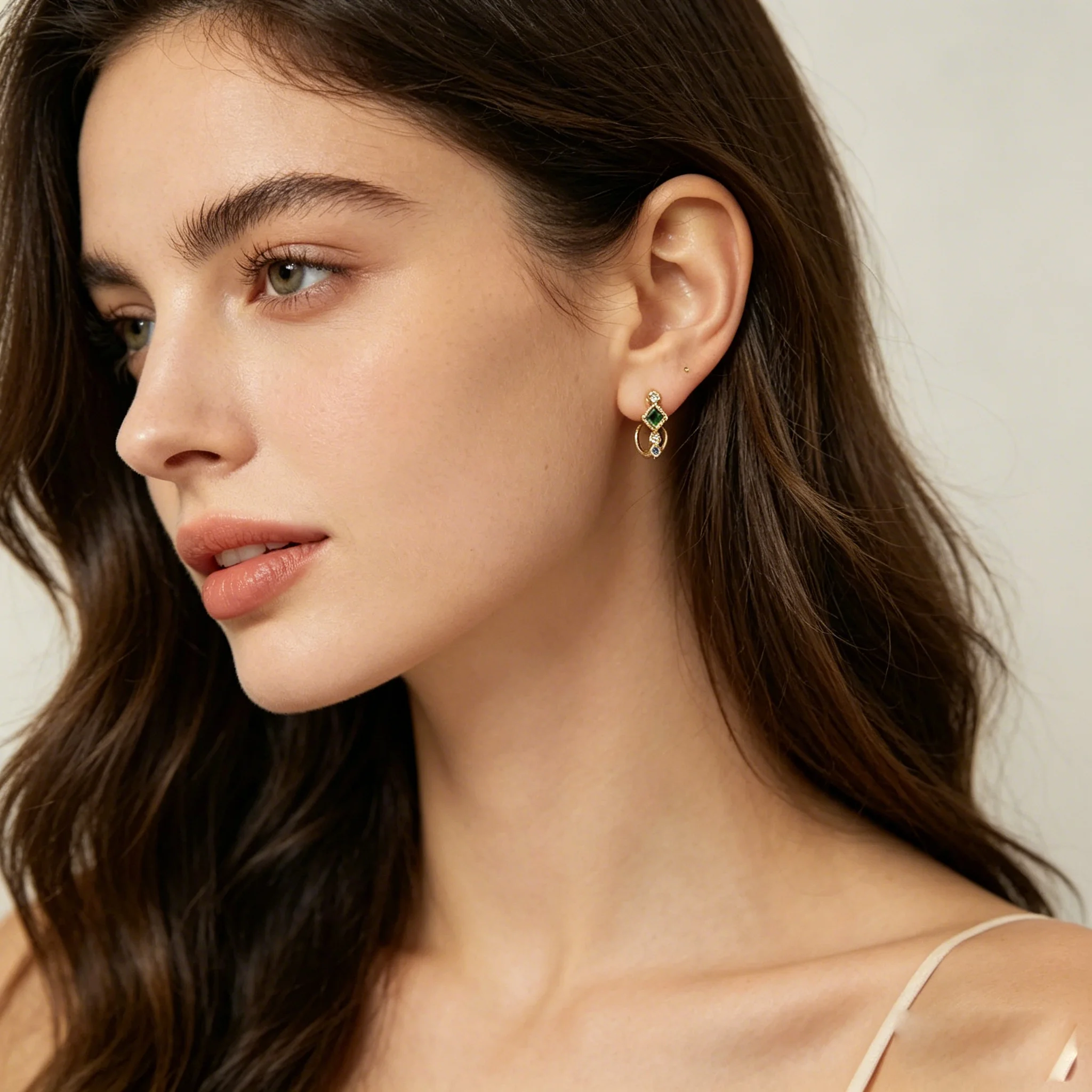 Fashion Earrings 2026 Diamond Shaped Zircon Earrings Bridesmaid Earrings Bridesmaid Earrings and Chain Set Daily Wear Earrings