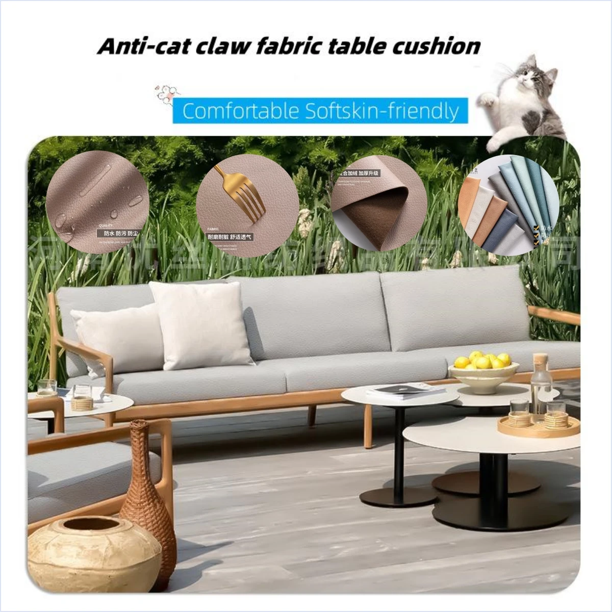 Custom Leather Bench Cushion for Sofa Wooden Chair Garden Lounge Window Seat Swing Decorative Cushion Square Rectangular Shape