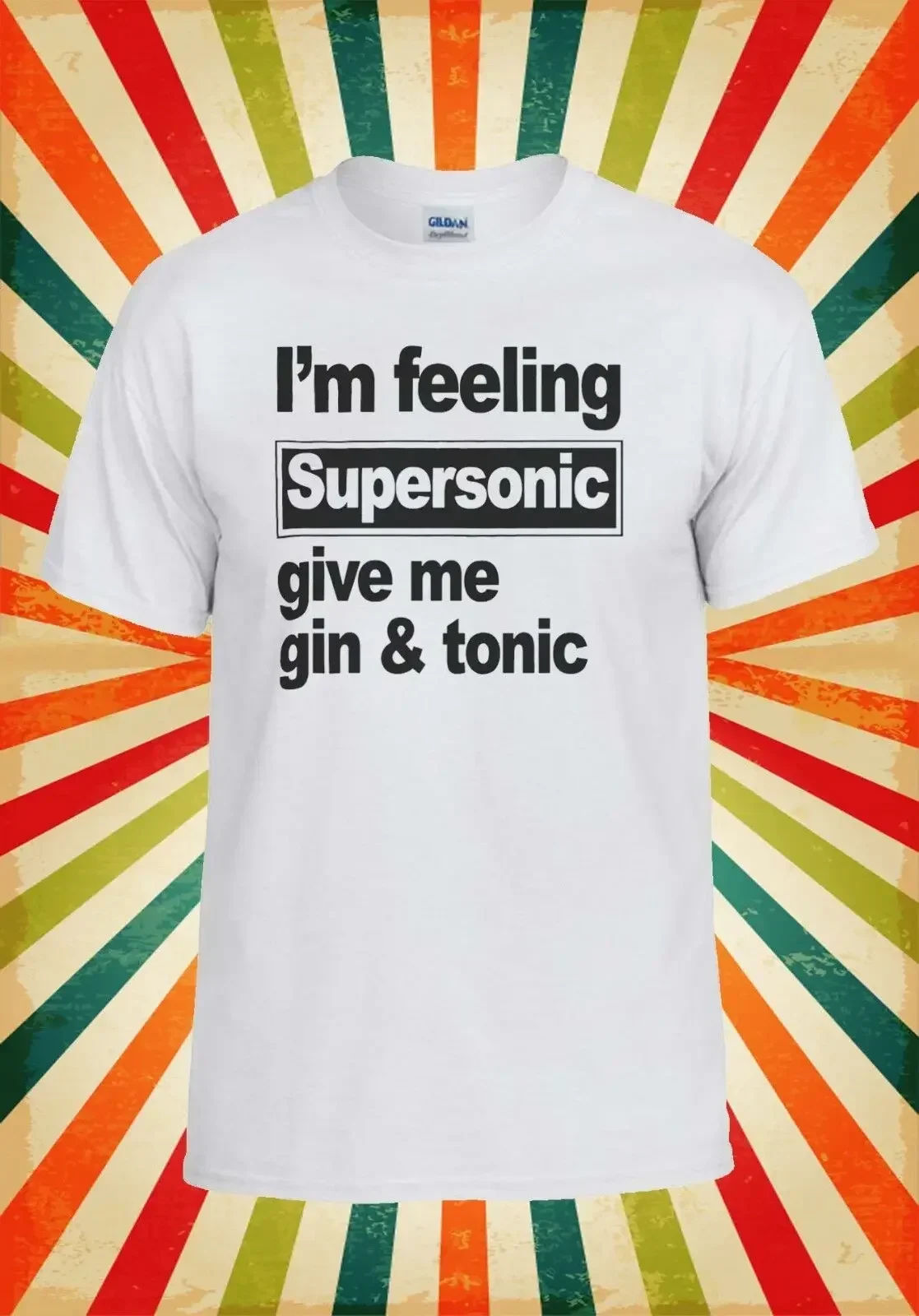 I m Feeling Super Give Me Gin Tonic Vest T Shirt 2106