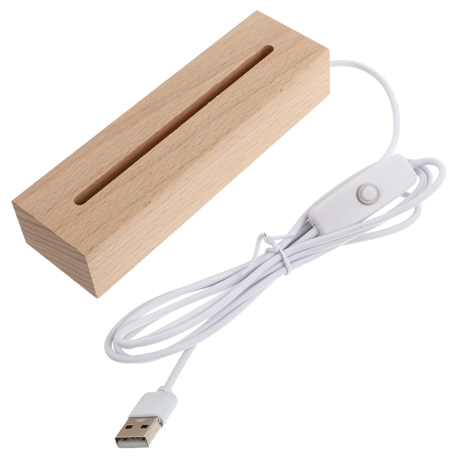 Supporto per pannello acrilico con base luminosa in faggio Display a LED Supporto per illuminazione Brillantezza
