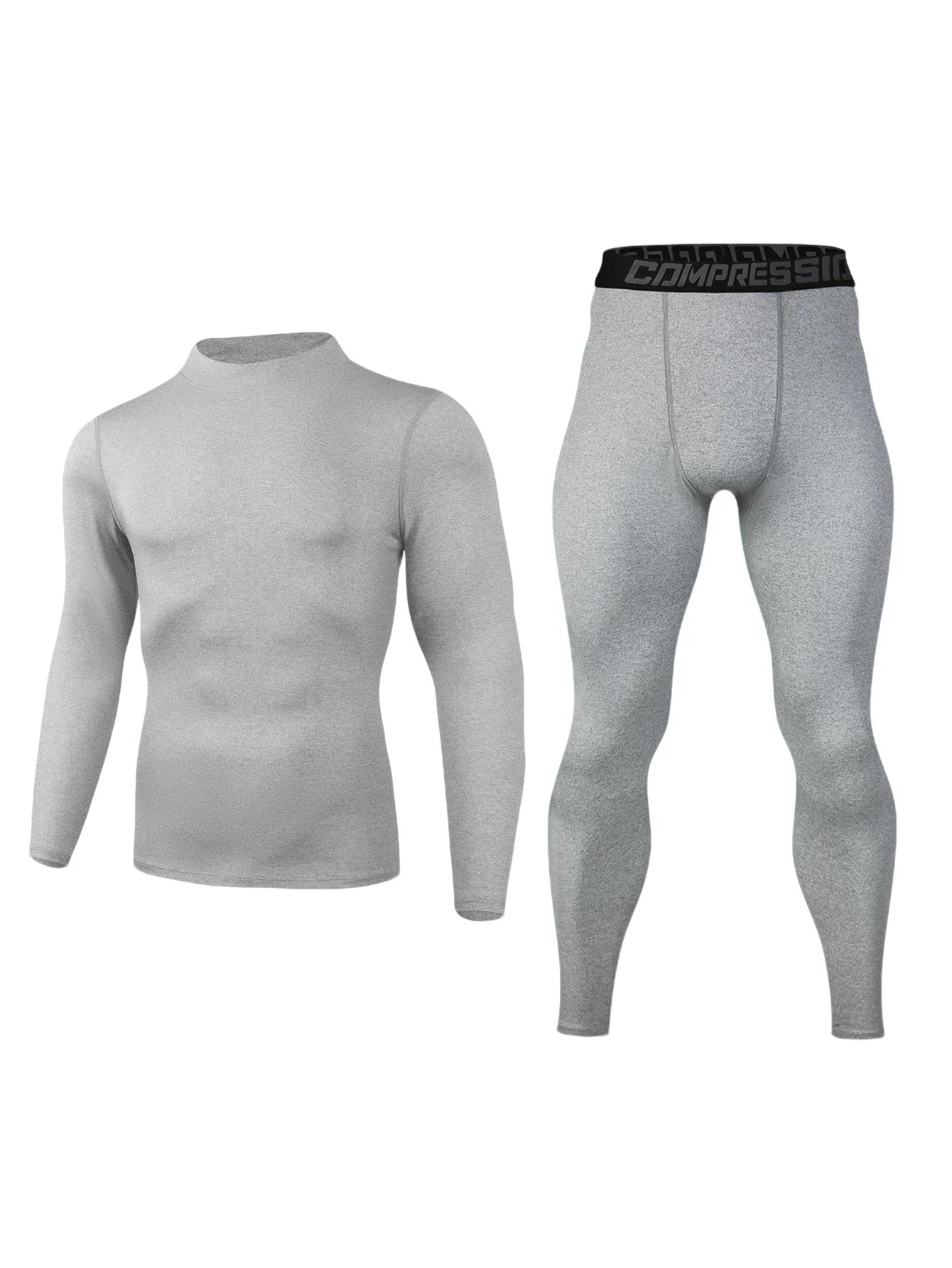 

Men's sports suit 2 pieces, long sleeved shirt and tights, fitness sports sports, moisture wicking and sweaty flexibility