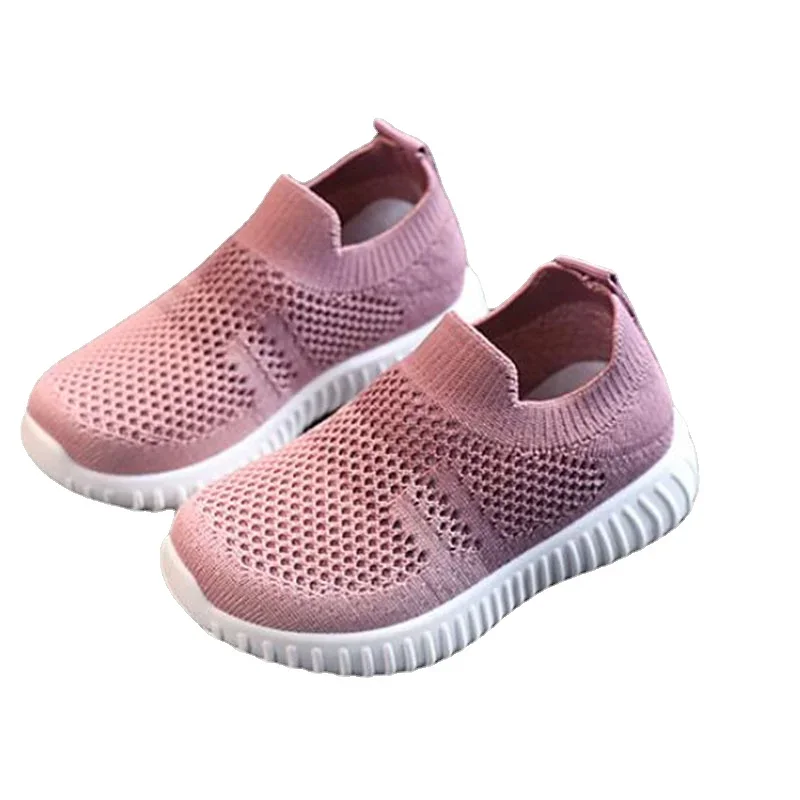 Spring Autumn Kids Shoes Casual Fashion Knitted Breathable Boys Sneakers Little Girl Shoes Children Student Loafers