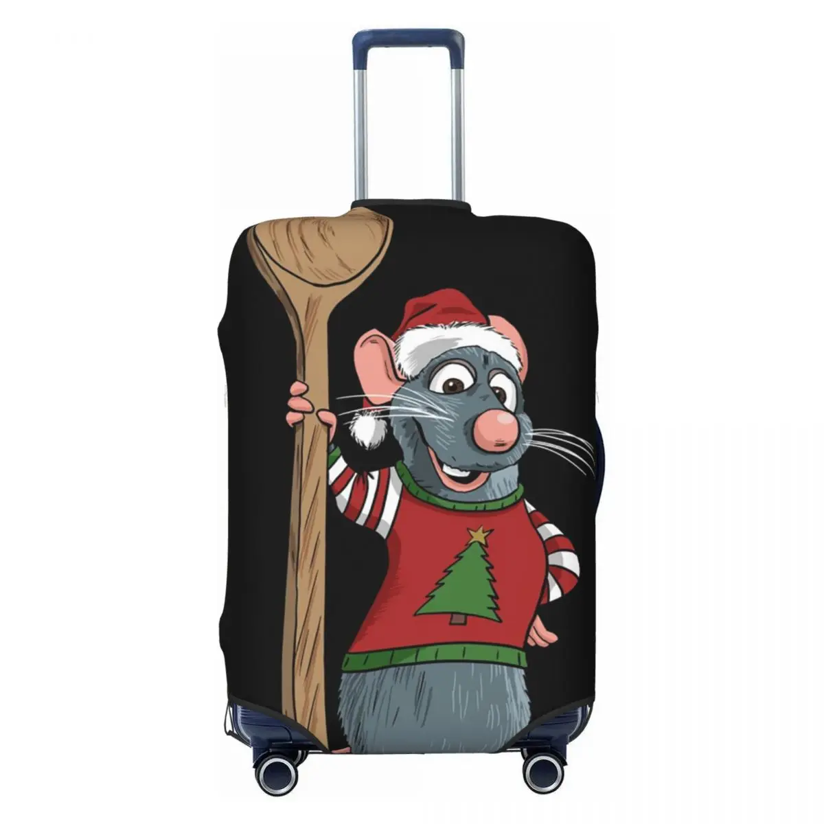 

Custom Remy Ratatouille Christmas Luggage Cover Funny Cartoon Suitcase Protector Covers Suit For 18-32 inch