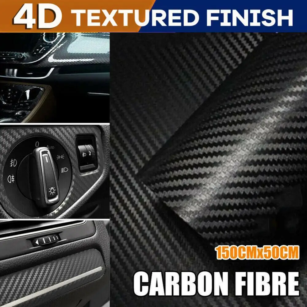 Dropshipping!! Tint Film Thickened Fine Workmanship Matte 4D Black Carbon Fibre Film for Car