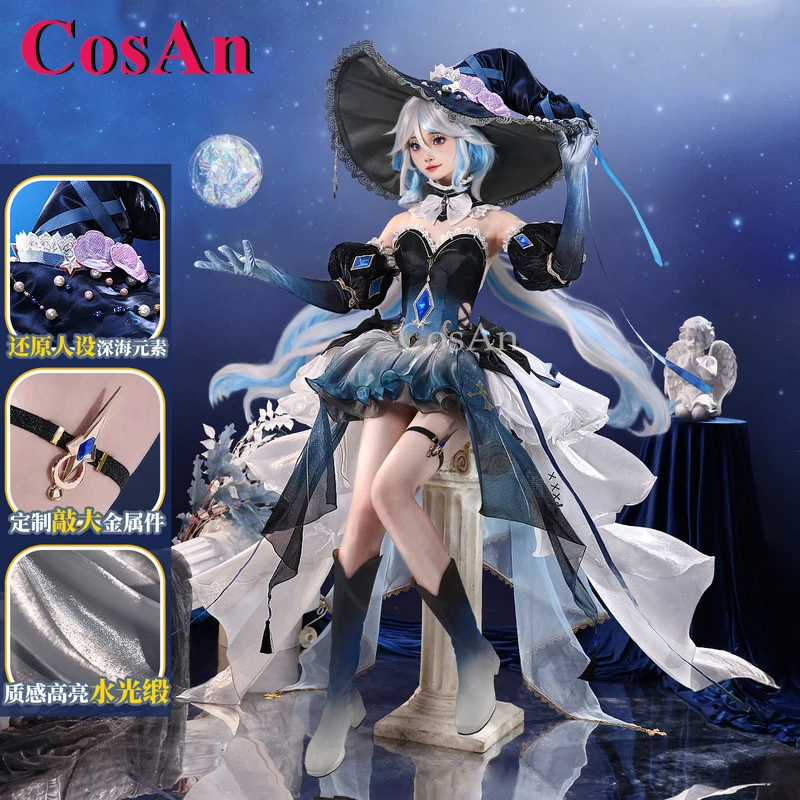 

CosAn Game Genshin Impact Furina Cosplay Costumes Deep Sea Letter skin Gorgeous Sweet Dress Halloween Party Role Play Clothing
